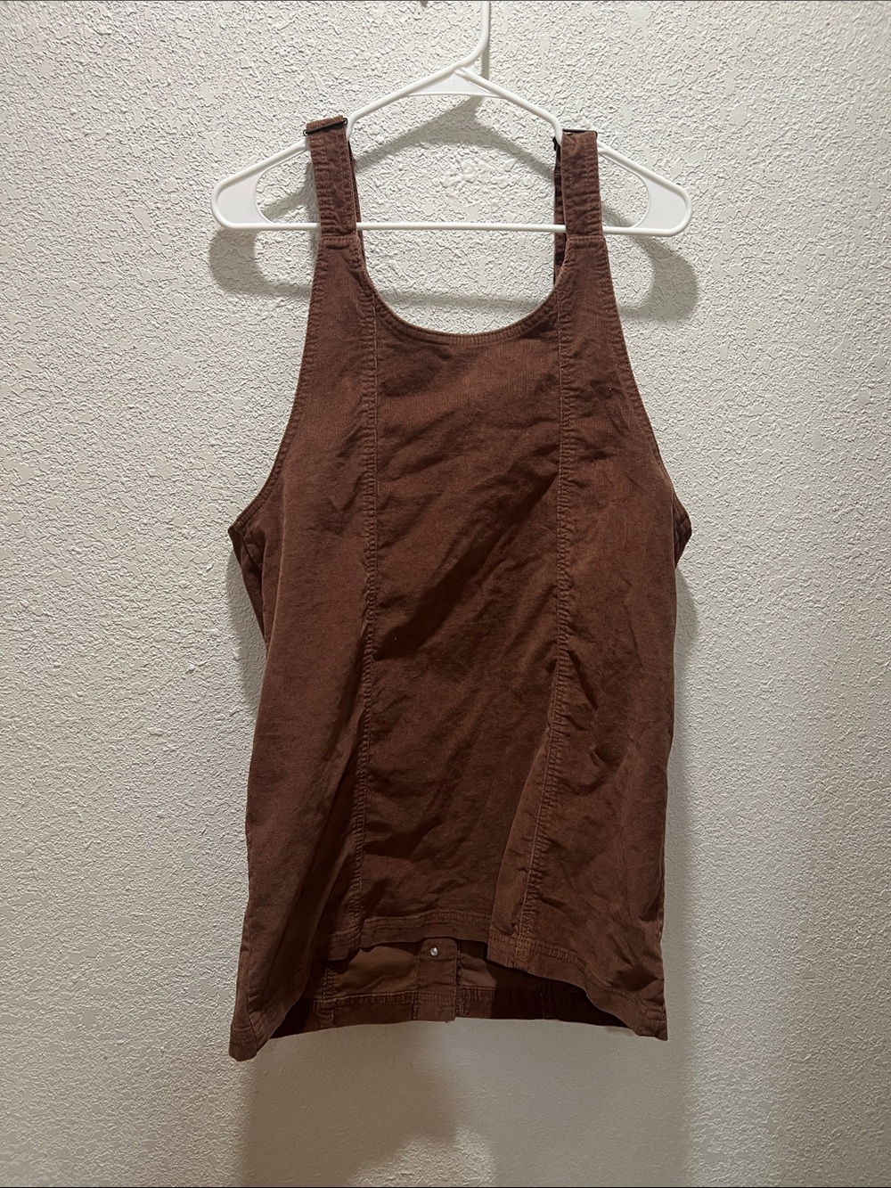 Celebrity Pink Rust-Brown Button Front Pinafore Dress - Picture 3 of 3